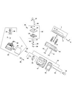 Kohler Engine Head, Valve And Breather Diagram and Parts List for 46F 4X4-1I018G-1I019G-37ACH010 Cub Cadet Lawn Tractor Accessories